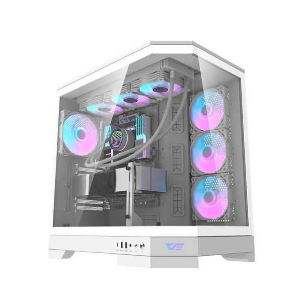 DARKFLASH DQX90 LUXURY ATX PC Case 4X RGB Fans Type-C - WHITE DARKFLASH DQX90 LUXURY ATX PC Case 4X RGB Fans Type-C - WHITE