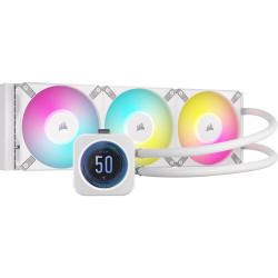 Corsair iCUE H150i Elite LCD XT RGB 360mm Liquid CPU Cooler - White 