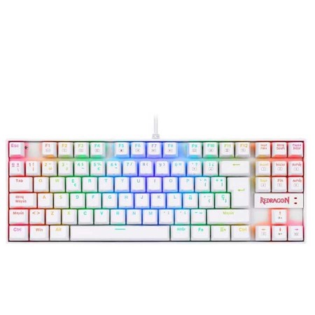 ريد دراقون كومارا K552W-RGB كيبورد العاب ميكانيكي سلكي  سويتش ازرق - ابيض