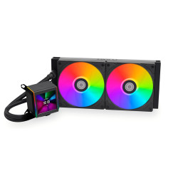  مبرد مائي ليان لي غالاهاد الإصدار II الثاني مقاس 280 ملم مراوح مضية شاشة مقاس 2.88 انش - أسود