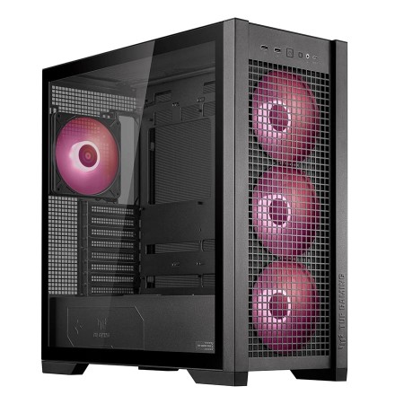 ASUS TUF Gaming GT302 Mid-Tower Case with 4x 140mm ARGB Fans and Hidden-Connector Motherboard Support - Black ASUS TUF Gaming GT302 Mid-Tower Case with 4x 140mm ARGB Fans and Hidden-Connector Motherboard Support - Black