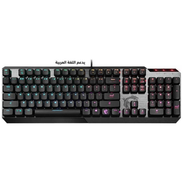 MSI VIGOR GK50 Mechanical Low Profile Gaming Keyboard - Arabic - Black MSI VIGOR GK50 Mechanical Low Profile Gaming Keyboard - Arabic - Black