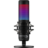 هايبر أكس كواد كاست اس مايكروفون احترافي RGB بواصله يو اس بي - اسود