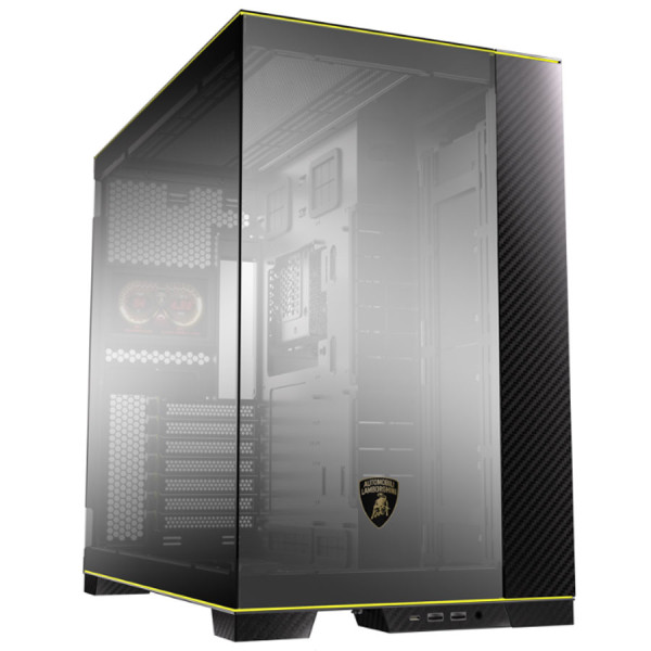 LIAN LI O11D Evo RGB Automobili Lamborghini Edition Mid-Tower ATX CASE with 5 inch Display screen - Black LIAN LI O11D Evo RGB Automobili Lamborghini Edition Mid-Tower ATX CASE with 5 inch Display screen - Black
