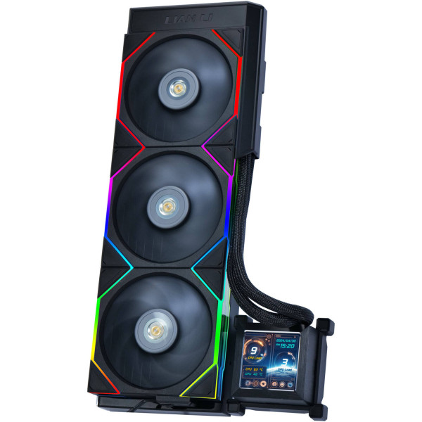 ليان لي ترينيتي هيدروشيفت مبرد مائي 360 مم RGB TL مع شاشة 2.88 انش - اسود ليان لي ترينيتي هيدروشيفت مبرد مائي 360 مم RGB TL مع شاشة 2.88 انش - اسود