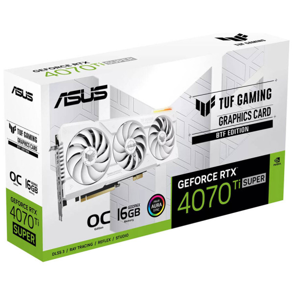 اسوس تي يو اف RTX 4070Ti OC سوبر 16GB - اصدار BTF (كيابل مخفية) - ابيض اسوس تي يو اف RTX 4070Ti OC سوبر 16GB - اصدار BTF (كيابل مخفية) - ابيض