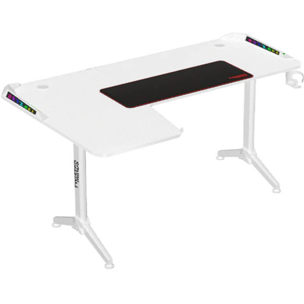 Twisted Minds Warrior L-SHAPED Gaming Desk - Left - White Twisted Minds Warrior L-SHAPED Gaming Desk - Left - White