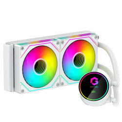 قيم اون كراكن A380 مبرد مائي احترافي 240mm RGB مع شاشة - ابيض