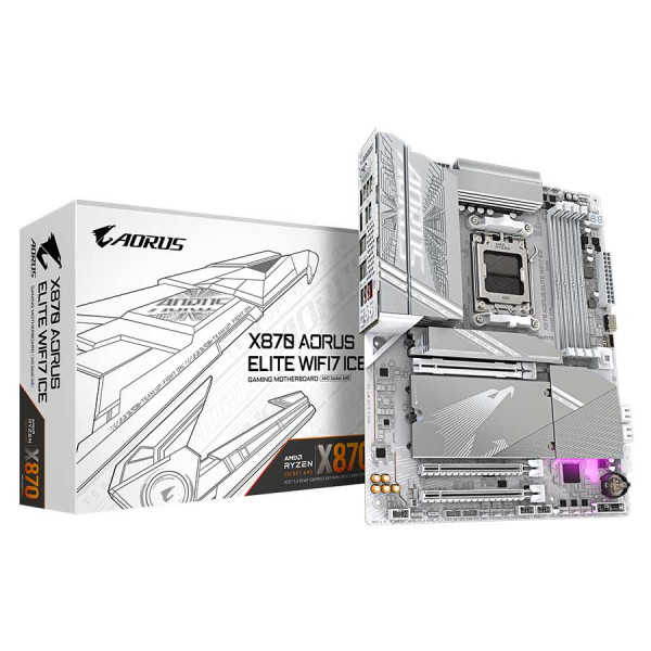 جيجابايت X870 اوروس ايليت وايفاي7 ايس مذربورد اصدار ابيض DDR5 - AM5 جيجابايت X870 اوروس ايليت وايفاي7 ايس مذربورد اصدار ابيض DDR5 - AM5