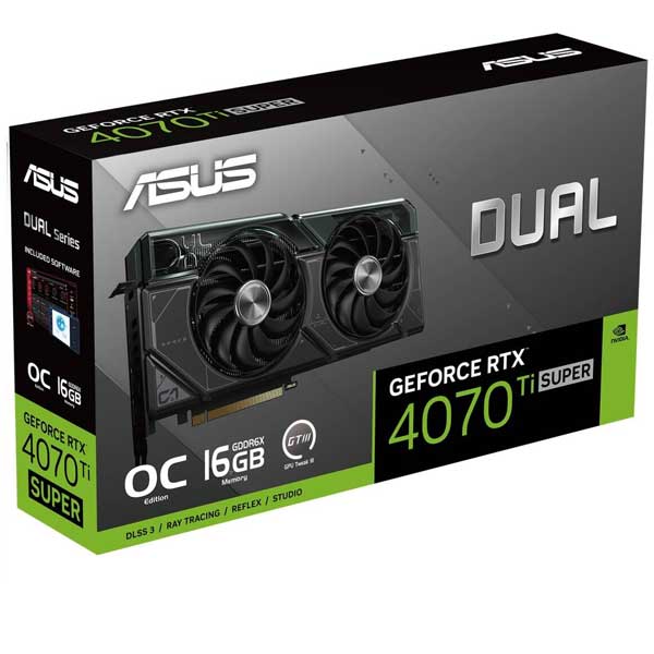 أسوس دوول قيمينج RTX 4070Ti 16GB OC كرت شاشة - اسود أسوس دوول قيمينج RTX 4070Ti 16GB OC كرت شاشة - اسود