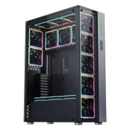 XIGMATEK Elysium II Temp - Glass Gaming Full Tower E-ATX Case 13x RGB Fans -Black