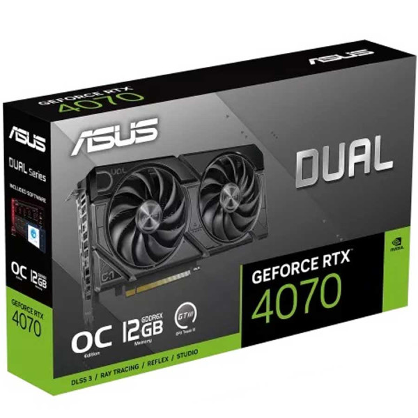 ASUS DUAL EVO GeForce RTX 4070 OC 12GB GDDR6X - 2XFAN - BLACK ASUS DUAL EVO GeForce RTX 4070 OC 12GB GDDR6X - 2XFAN - BLACK