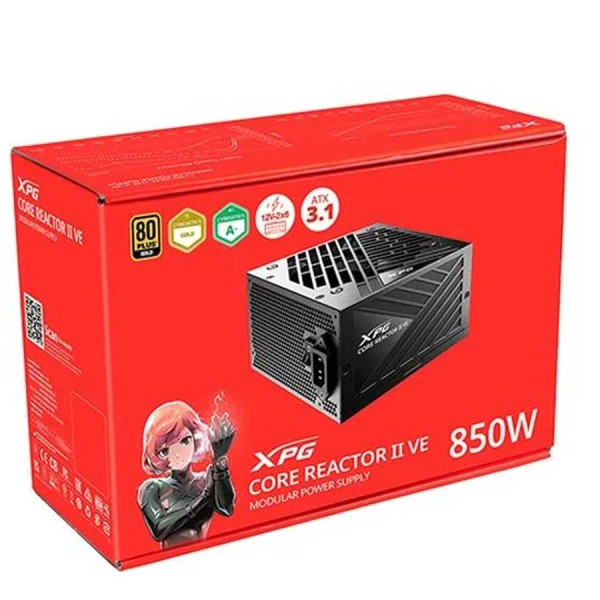اكس بي جي كور ريكتور II VE باور سبلاي 850 وات 80+ ذهبي - ATX 3.1 اكس بي جي كور ريكتور II VE باور سبلاي 850 وات 80+ ذهبي - ATX 3.1