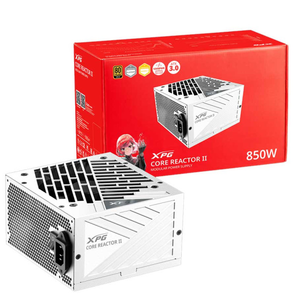 اكس بي جي كور ريكتور II VE باور سبلاي 850 وات 80+ ذهبي - ATX 3.0 - ابيض اكس بي جي كور ريكتور II VE باور سبلاي 850 وات 80+ ذهبي - ATX 3.0 - ابيض