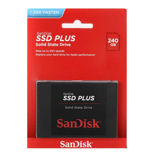 Sandisk SSD Plus 2.5 SATA III 240GB - Up To 530MB/s