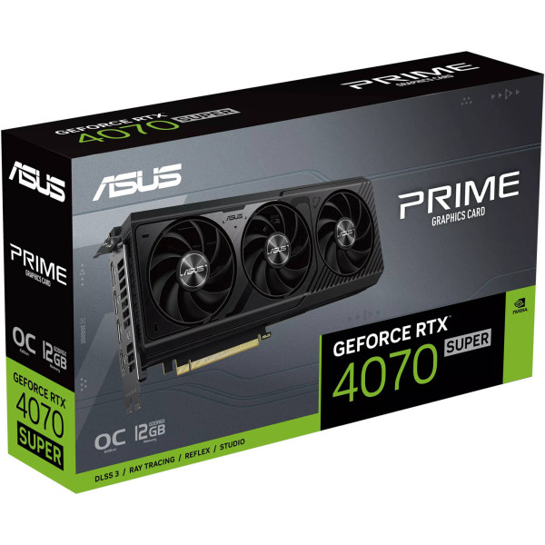 ASUS Prime GeForce RTX 4070 Super OC 12GB GDDR6X - 3XFAN - Black ASUS Prime GeForce RTX 4070 Super OC 12GB GDDR6X - 3XFAN - Black
