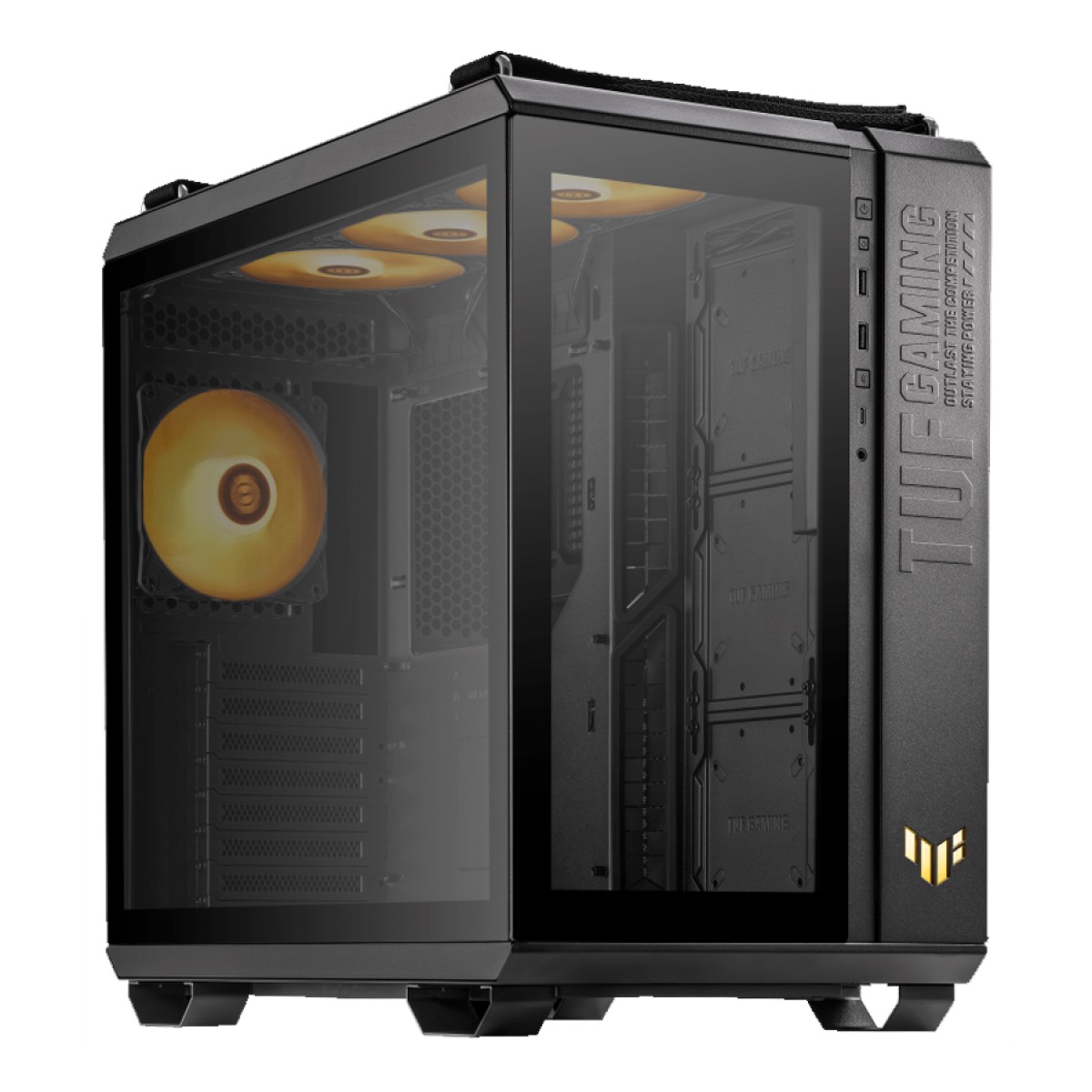 ASUS TUF GT502 Plus Gaming ATX Mid Tower Case With 4xFans Fabric Handle ...