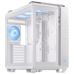 اسوس توف GT502 بلس كيس للكمبيوتر بحامل يد مع 4 مراوح مضيئة  - ابيض