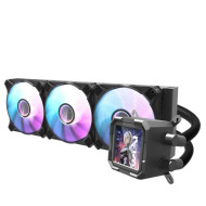 مبرد مائي للكمبيوتر دارك فلاش DV360S  360 ملم مع شاشة LCD - اسود