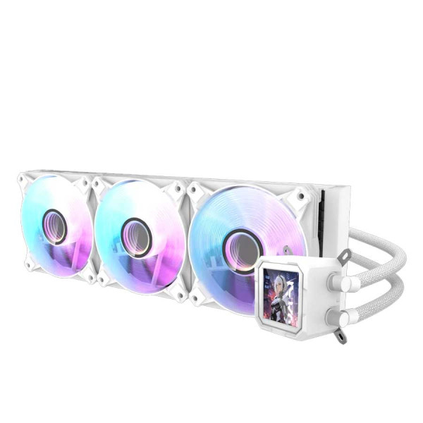 Darkflash DV360S AiO RGB Liquid Cooler 360mm With LCD Display - White Darkflash DV360S AiO RGB Liquid Cooler 360mm With LCD Display - White