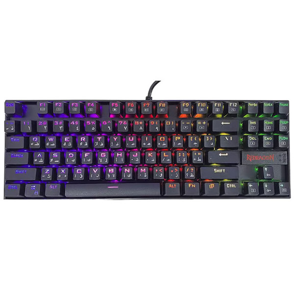 Redragon Kumara K552 Arabic RGB Mechanichal Gaming Keyboard - Blue Switch - Black