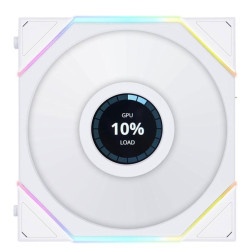 ليان لي يوني فان تي ال - ال سي دي 120 - مروحة عكسية للكمبيوتر بشاشة - ابيض