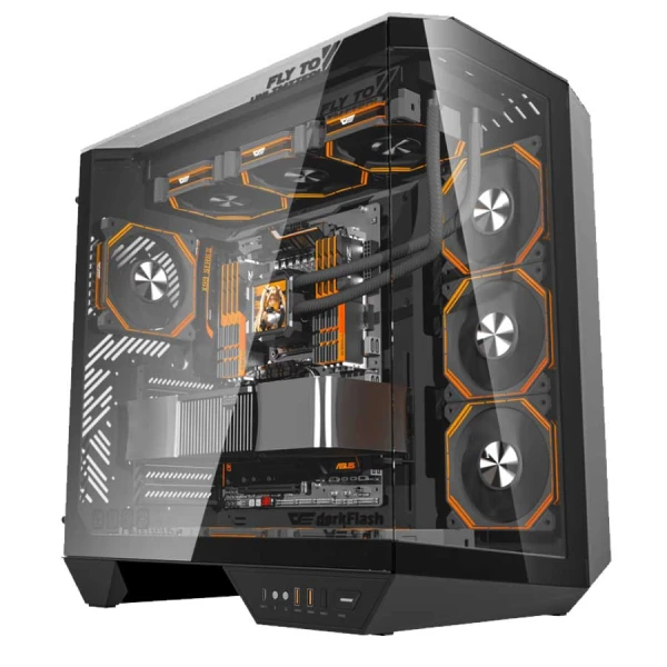 Darkflash Arcee DY470 Temp-Glass ATX Mid Tower Case 4xARGB Fan - Black Darkflash Arcee DY470 Temp-Glass ATX Mid Tower Case 4xARGB Fan - Black