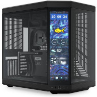 هايتي Y70 انفينيتي بشاشة لمس زاوية كيس زجاجي للكمبيوتر - اسود 