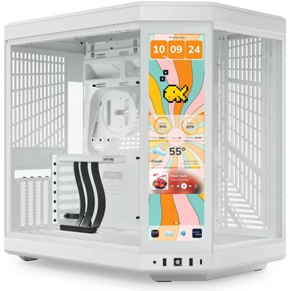HYTE Y70 Touch Infinite ATX Dual Chamber Mid Tower Case - White