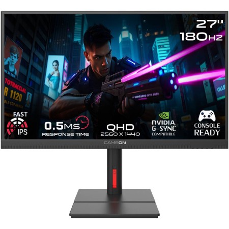 شاشة قيمنق للألعاب جيم أون Midnight Signature مقاس 27" - دقة 2K QHD - تردد 180Hz - تقنية Mini LED Fast IPS