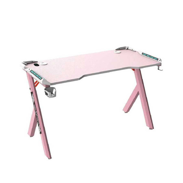 Gaming Desk T1-C 140cm RGB Table - Pink Gaming Desk T1-C 140cm RGB Table - Pink