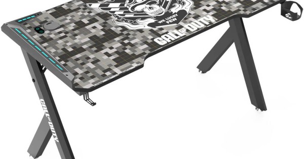 Computer Desk Pad Cod GAMEON COD HAWKSBILL Series Light 120cm Gaming Desk with Mouse pad ...