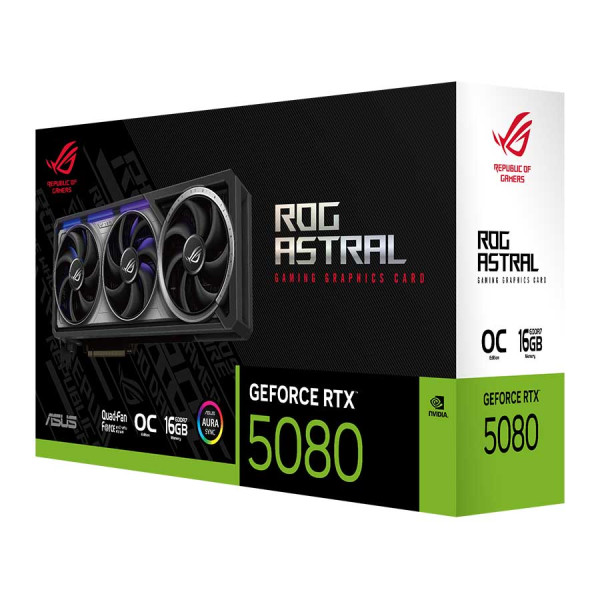 ASUS ROG ASTRAL NVIDIA GeForce RTX 5080 16GB OC - GDDR7 (AURA) ASUS ROG ASTRAL NVIDIA GeForce RTX 5080 16GB OC - GDDR7 (AURA)