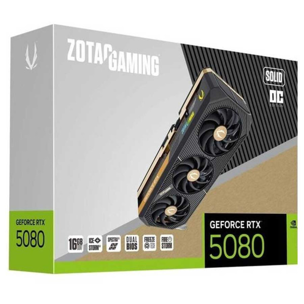 زوتاك سوليد جيفورس RTX 5080 16GB اصدار ال GDDR7 - OC كرت شاشة - اسود زوتاك سوليد جيفورس RTX 5080 16GB اصدار ال GDDR7 - OC كرت شاشة - اسود