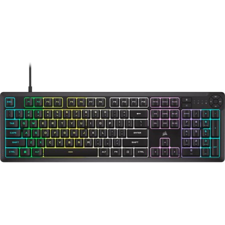 لوحة مفاتيح ألعاب سلكي احترافي CORSAIR K55 Core RGB، مفاتيح مطاطية (Rubber Dome)، 6 أزرار ماكرو، متوافقة مع PC – Mac – Xbox – PS - اسود لوحة مفاتيح ألعاب سلكي احترافي CORSAIR K55 Core RGB، مفاتيح مطاطية (Rubber Dome)، 6 أزرار ماكرو، متوافقة مع PC – Mac – Xbox – PS - اسود