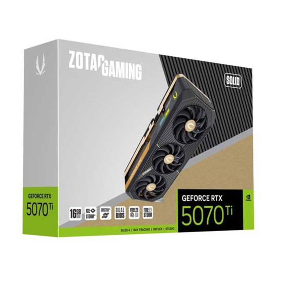 ZOTAC GeForce RTX 5070 Ti SOLID OC 16GB GDDR7 - BLACK ZOTAC GeForce RTX 5070 Ti SOLID OC 16GB GDDR7 - BLACK