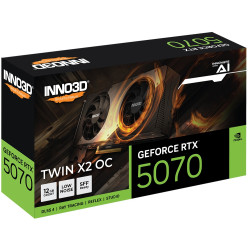 INNO3D GeForce RTX 5070 Twin X2 - Dual-Fan, 12GB GDDR7, Factory Overclocked  OC - BLACK