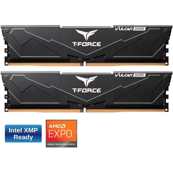 Team Group T-Force VULCAN Ram DDR5 16GB ( 2x 8GB ) 5200Mhz - Black Team Group T-Force VULCAN Ram DDR5 16GB ( 2x 8GB ) 5200Mhz - Black