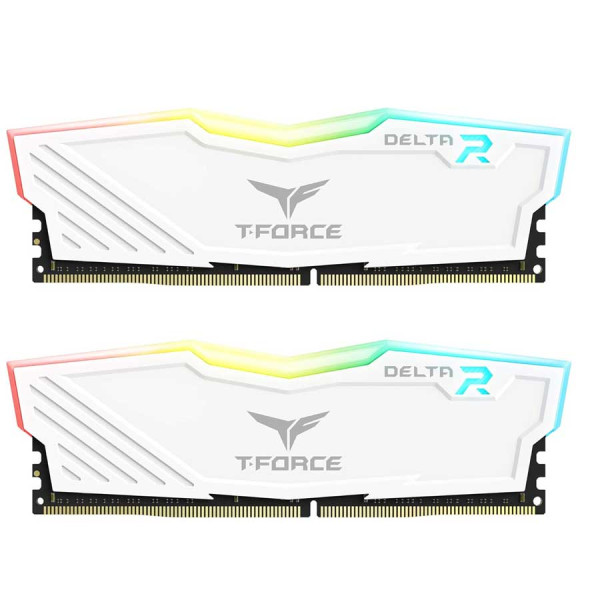 تيم قروب تي فورس دلتا ذاكرة عشوائية 32G DDR4 بسرعة 3600Mhz - ابيض
