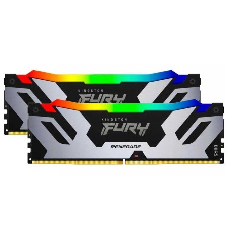 ذاكرة مكتبية Kingston FURY Renegade, سعة 96GB (2×48GB) بسرعة 6000MHz, التوقيت CL32, إضاءة RGB, متوافقة مع Intel XMP 3.0 و AMD EXPO – أسود ذاكرة مكتبية Kingston FURY Renegade, سعة 96GB (2×48GB) بسرعة 6000MHz, التوقيت CL32, إضاءة RGB, متوافقة مع Intel XMP 3.0 و AMD EXPO – أسود