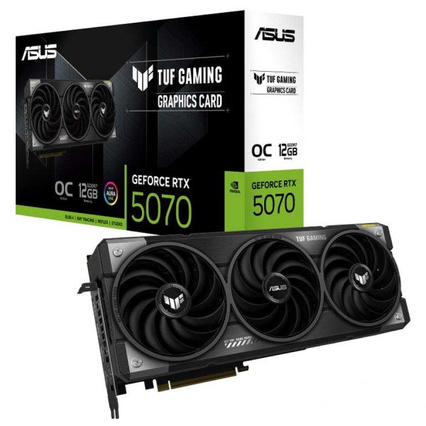 أسوس تي يو اف قيمينج انفيديا جيفورس RTX 5070 12GB OC أسوس تي يو اف قيمينج انفيديا جيفورس RTX 5070 12GB OC