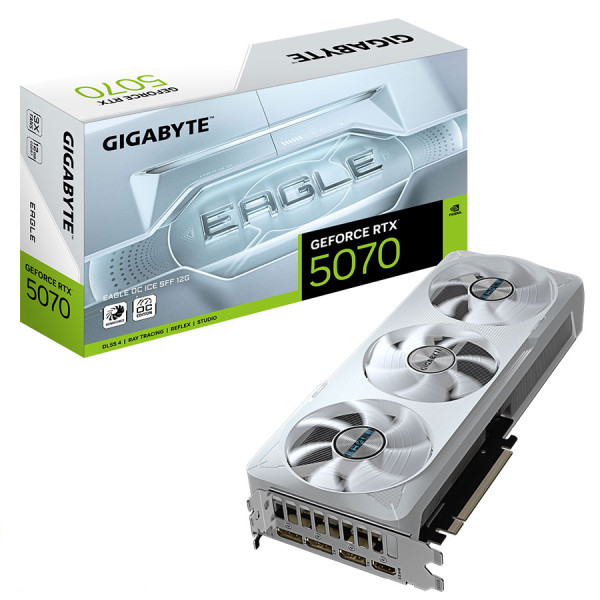 جيجابايت ايجيل ايس SFF انفيديا جيفورس RTX 5070 12GB OC - ابيض جيجابايت ايجيل ايس SFF انفيديا جيفورس RTX 5070 12GB OC - ابيض