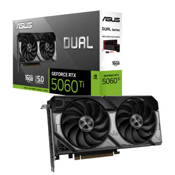 ASUS DUAL Gaming Nvidia GeForce RTX 5060Ti 16GB (2XFAN) - GDDR7 ASUS DUAL Gaming Nvidia GeForce RTX 5060Ti 16GB (2XFAN) - GDDR7