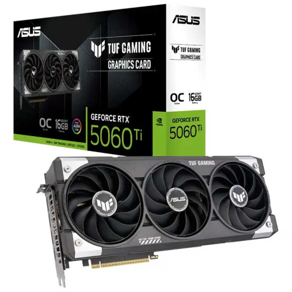 أسوس تي يو اف قيمينج RTX 5060Ti 16GB كرت شاشة اصدار OC - اسود أسوس تي يو اف قيمينج RTX 5060Ti 16GB كرت شاشة اصدار OC - اسود