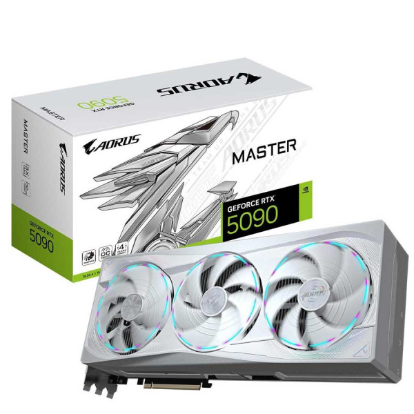 AORUS MASTER Nvidia GeForce RTX 5090 32GB OC - GDDR7 - White AORUS MASTER Nvidia GeForce RTX 5090 32GB OC - GDDR7 - White