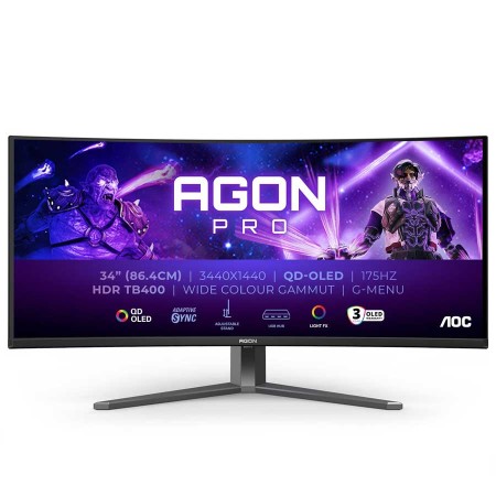 اي او سي ايجون برو اوليد 34 بوصة  QD-OLED - WQHD هرتز 175 شاشة للألعاب منحنية