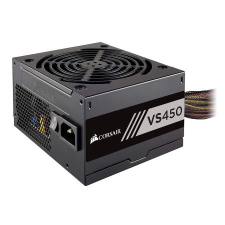 Corsair VS450 Power Supply, 450 Watt 80 PLUS White efficiency, non-modular cables design, ATX Factor - Black Corsair VS450 Power Supply, 450 Watt 80 PLUS White efficiency, non-modular cables design, ATX Factor - Black