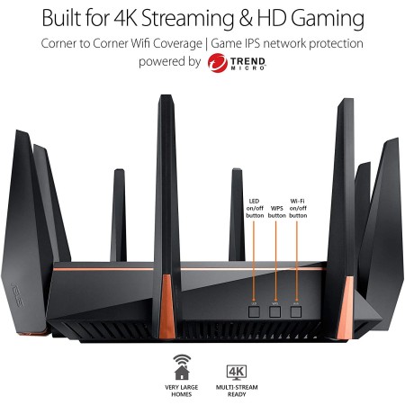 ASUS ROG RAPTURE GT-AC5300 EXTREME GAMING ROUTER - أسوس راوتر ASUS ROG RAPTURE GT-AC5300 EXTREME GAMING ROUTER - أسوس راوتر