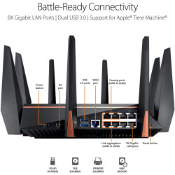 Asus Rog Rapture Gt-Ac5300 Extreme Gaming Router - أسوس راوتر Asus Rog Rapture Gt-Ac5300 Extreme Gaming Router - أسوس راوتر