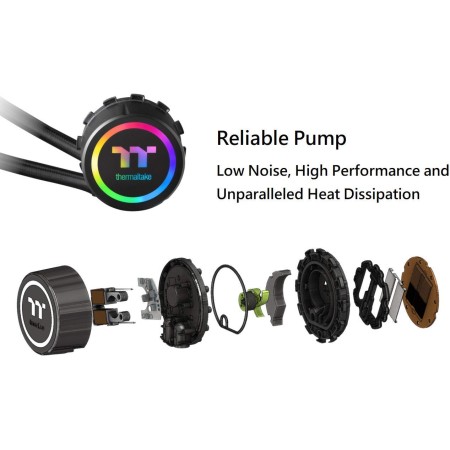 Thermaltake Floe DX 280 Dual Riing Duo 16.8 Million Colors RGB Liquid Cooling All-in-One - مبرد معالج مائي Thermaltake Floe DX 280 Dual Riing Duo 16.8 Million Colors RGB Liquid Cooling All-in-One - مبرد معالج مائي